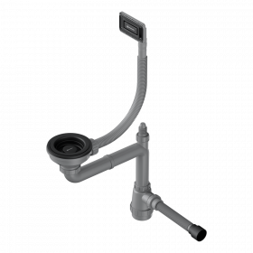 Арматура для одночашевых моек с универсальным прямоугольным переливом Omoikiri WK-1-UN-GB