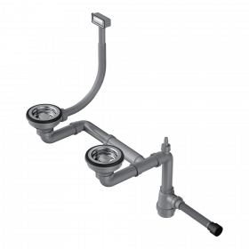 Арматура для полуторачашевых моек с прямоугольным переливом Omoikiri WK-1.5-IN