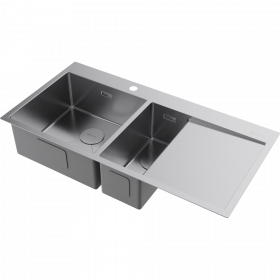 Omoikiri Akisame 100-2-L-IN нерж. сталь/нержавеющая сталь