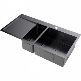 Omoikiri Akisame 100-2-R-GM нерж. сталь/вороненая сталь