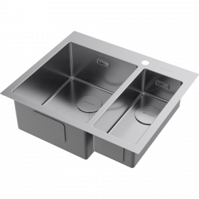 Omoikiri Akisame 60-2-L-IN нерж. сталь/нержавеющая сталь