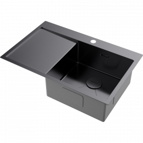 Omoikiri Akisame 78-R-GM нерж. сталь/вороненая сталь