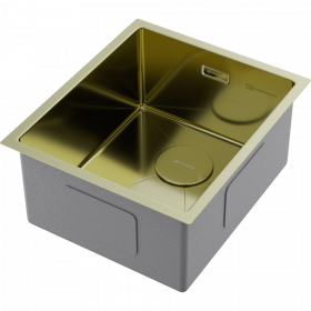 Omoikiri Taki 38-U/IF-LG нерж. сталь/светлое золото