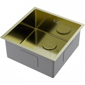 Omoikiri Taki 44-U/IF-LG нерж. сталь/светлое золото