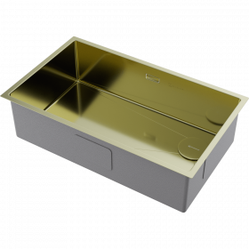 Omoikiri Taki 74-U/IF Side-LG нерж. сталь/светлое золото