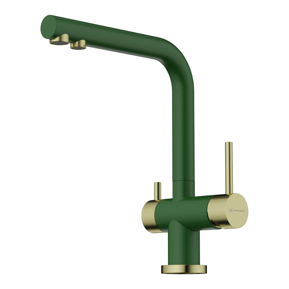 Omoikiri Nagano-RG-LG латунь/royal green/светлое золото