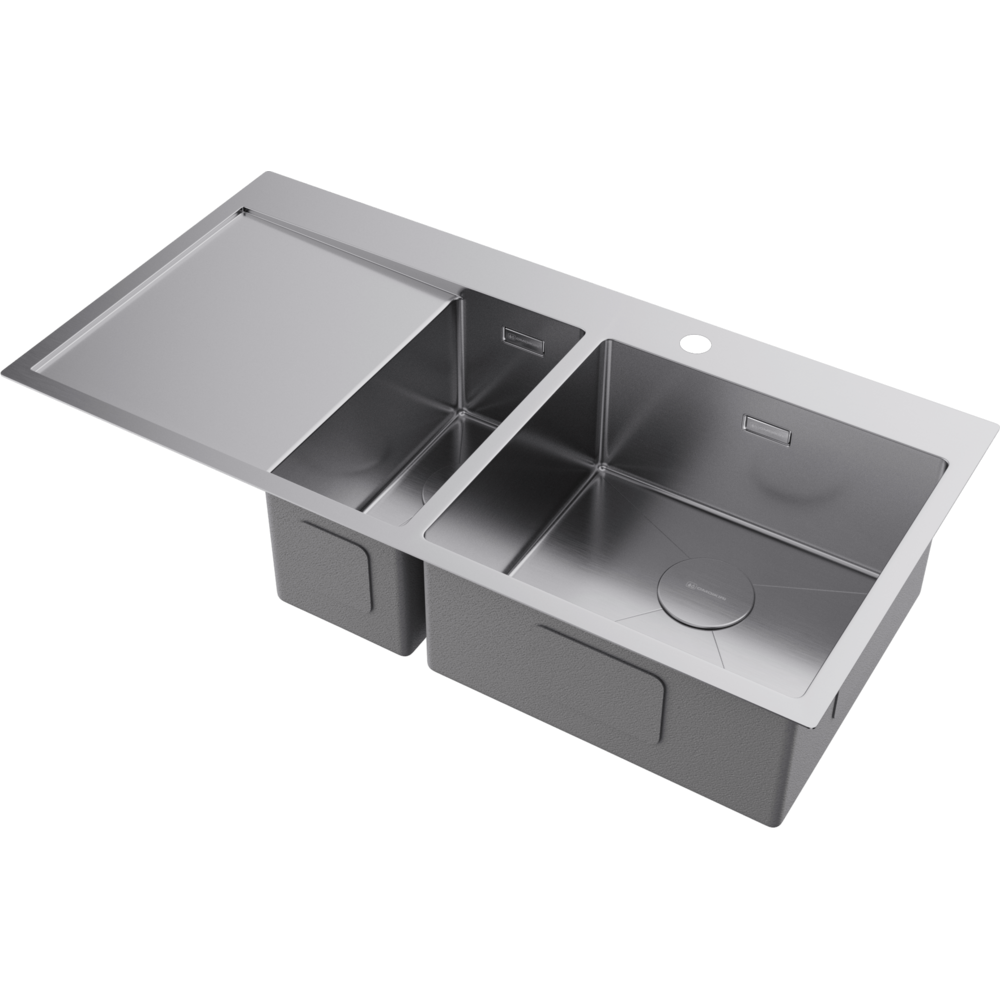 Omoikiri Akisame 100-2-R-IN нерж. сталь/нержавеющая сталь