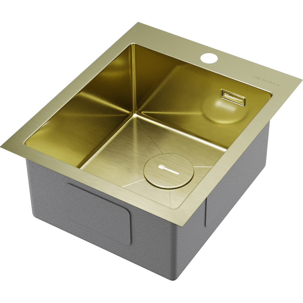 Omoikiri Akisame 41-LG нерж. сталь/светлое золото