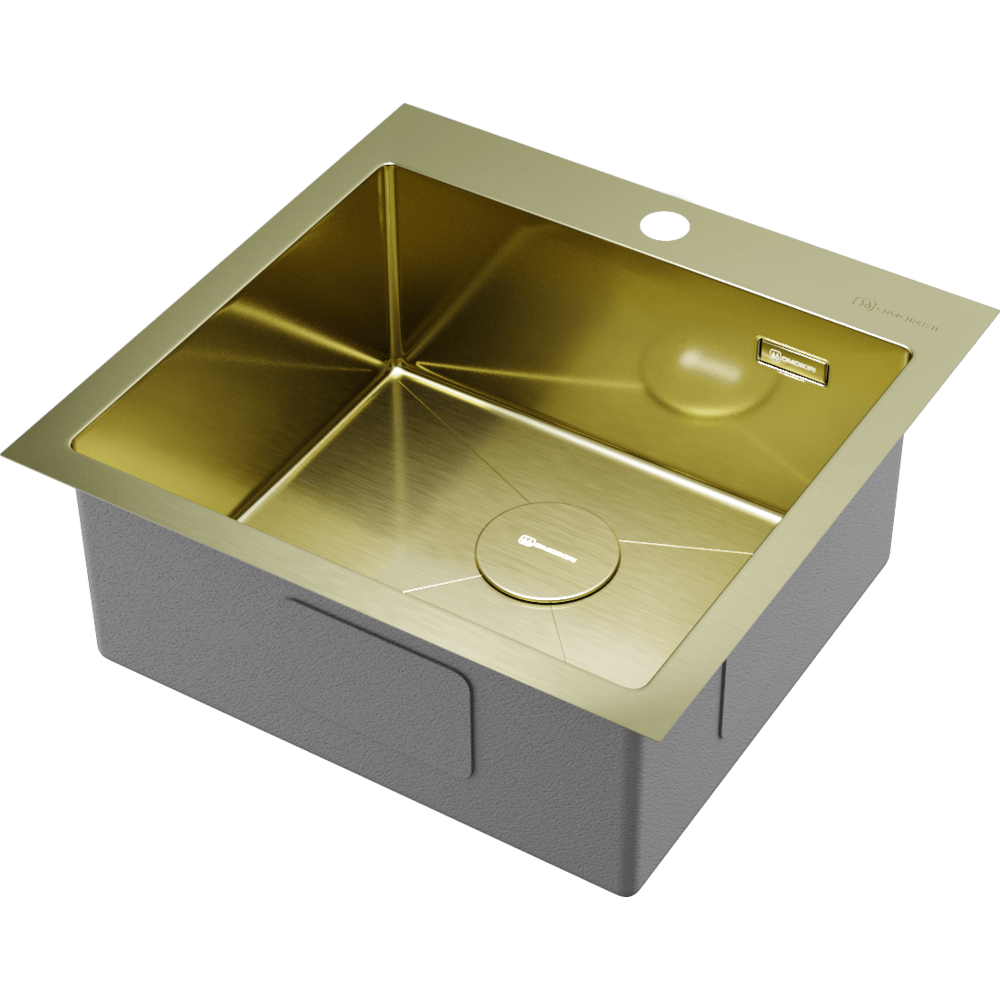 Omoikiri Akisame 51-LG нерж. сталь/светлое золото