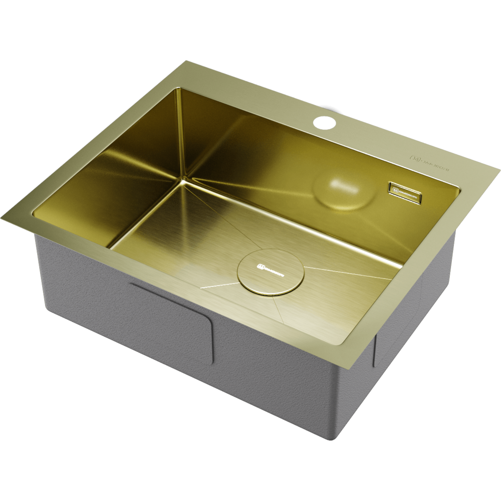 Omoikiri Akisame 59-LG нерж. сталь/светлое золото