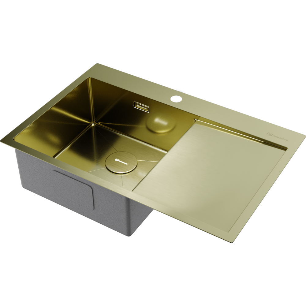 Omoikiri Akisame 78-L-LG нерж. сталь/светлое золото