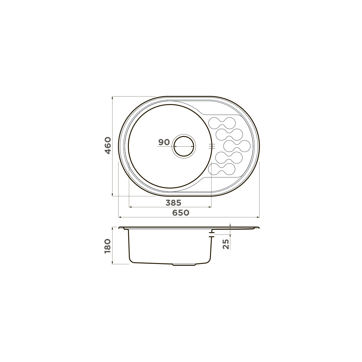 Omoikiri Kasumigaura 65-IN нерж. сталь/нержавеющая сталь