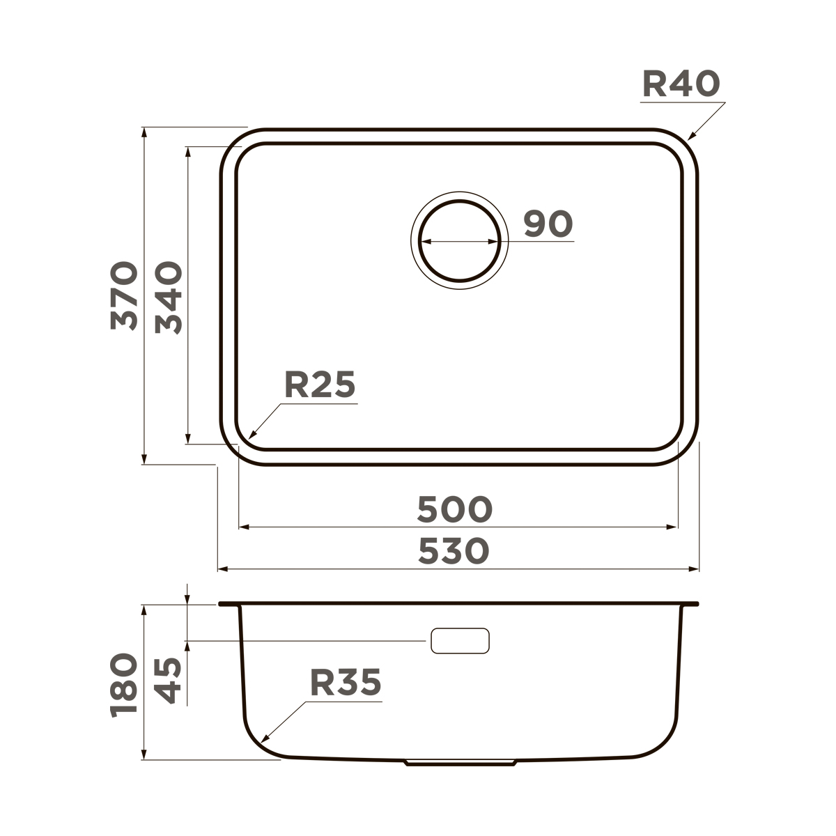 Omoikiri Omi 53-U/I Ultra Mini-LG нерж. сталь/светлое золото