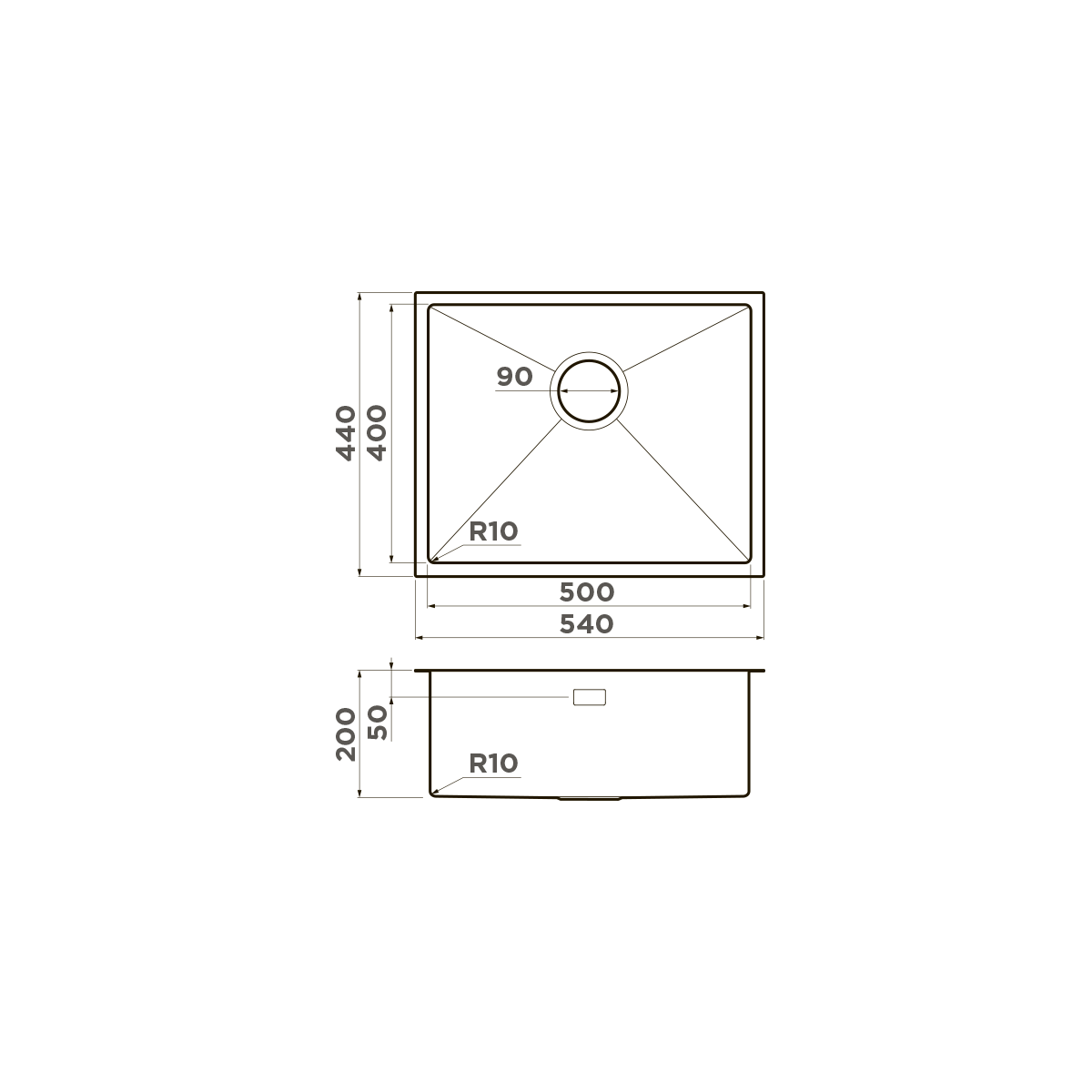 Omoikiri Taki 54-U/IF-GM нерж. сталь/вороненая сталь